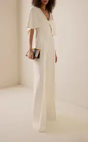 [Elie Saab] Cape-Detailed Cady Jumpsuit
