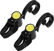 UPKOCH 2Pcs Stroller Hooks Rotating Design for Hanging Durable and Lightweight for Diaper Bags and Shopping No Drilling Installation Strong Load Bearing Capacity