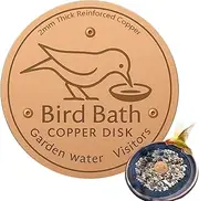 Copper Bird Bath Disc | Bird Bath Cleaner | BirdBath Copper Disk With Triple-Point Support |BirdBath Purification Tray For Physical Safe Clean Water All-Season, Fit For Indoor Outdoor Garden