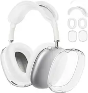 OKCSC TPU Case Cover for AirPods Max,Headphones, Accessories Soft TPU Protector,Ear Pad Case Cover/Ear Cups Cover/Headband Cover for Apple AirPods Max New White