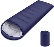 Sleeping Bag Portable Envelope Sleeping Bag Outdoor Adult Waterproof Travel Hiking Ultralight Sleeping Bag with Cap Camping Equipment，C