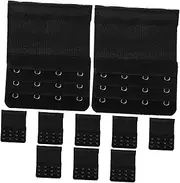 [Beavorty] 10pcs Elastic Bra Extenders: 4 Hook Bra Extension Strap - Back Extender 3 Row Reusable & Adjustable - Soft Stretchy Lingerie Accessories