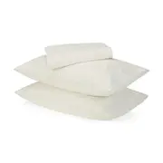 250 Thread Count Stripe Cotton Sheet Set - Queen Bed, Natural