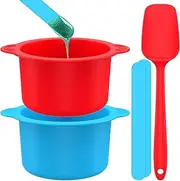 Silicone Wax Boiler Set - 2pcs Wax Warmer Replacement Bowl 400ml/13.5oz Non-Stick Silicone Wax Melt Bowl for Hair Removal