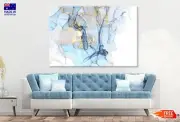 Pink Blue & Gold Splash Abstract Wall Canvas Home Decor Australian Made Quality