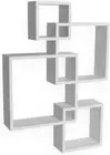 Danya B BR1023WH Decorative Wall Mount Floating Intersecting Cube Accent Wall
