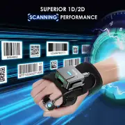 Eyoyo 2D Bluetooth Barcode Scanner, Wearable, 1D QR Finger Bar Code Reader