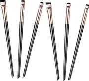 NULYLU 6Pcs Eyeliner Brush Set Angled Precision Eye Makeup Applicators for Women for Personal and Professional Use Compact Design for Go Touch Ups