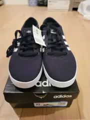 Men Adidas EASY VULC 2.0 SKATE SHOES CORE BLACK / CLOUD WHITE DB0002 Size 10