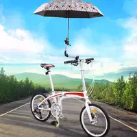 在飛比找樂天市場購物網優惠-自行車傘架 自行車雨傘架傘支架電動車不銹鋼撐傘架電瓶車加厚遮