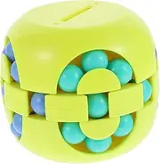 JOINPAYA Brain-Teaser Fingertip Rotating Bean Cube Early Educational Toy Money Box for Boys and Girls Colorful Beads Color