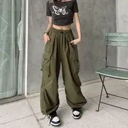 Baggy Cargo Pants Army Green - XL