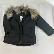 Kids Seed Parka Jacket With Hood And Fur Collar Size 2-3 New With Tags