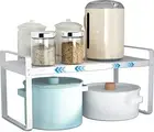 MAGGHEVI Expandable Cabinet Shelf Organizer Storage Rack，Cupboard Stand Spice Ra