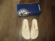 BIRKENSTOCK "NEW" womens SZ 39 (U.S. SZ 8) white BARBADOS EVA slide sandals