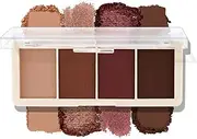 4 Colors Eyeshadow Palette, Highly Pigmented Eye shadow for Natural&Bold Eye Makeup, Blendable Shades in Matte and Shimmer Finishes, Easy to Apply