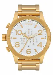 Nixon 51-30 Chrono Gold And White Mens Watch A083-508-00