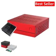 Lightweight A01 Mini-ITX HTPC Chassis in Elegant Red Aluminum - 8x9.6x3 inches