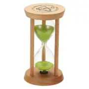 1Pcs 5 Minutes Sand Timer, Wooden Sand Watch for Home, Green