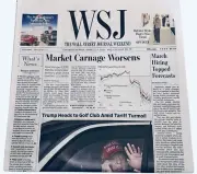 The Wall Street Journal Newspaper April 5-6 2025 Sat/Sun Trump Heads Golf Club