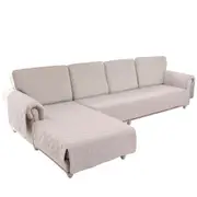 L Shape Sectional Couch Covers 2-Piece 100% Waterproof Pet Couch Covers for Sectional Sofa Washable(Left Chaise + 2/3 Seat Sofa,Khaki )