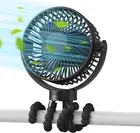 Portable Stroller Fan, Small Clip on Fan, 3 Speed 360° Rotate Flexible Tripod Ba