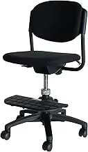 Itoki KS5 Study Chair KS5 Black [Ergonomic, Slide Tilt Function/Double Arm Backrest/Comfortable Seat/Comfortable Seat/Loose Foot Step/Seat Rotation Stop/360° Rotation/7cm Seat Up and Down,