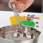 Kitchen Egg Whisk Manual Beater Mixer Hand Stainless Steel Rotary Tool