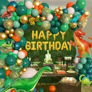 154 Pcs Jungle Animal Themed Balloon Decorations Tyrannosaurus Rex Birthday Outdoor Scene Decoration Anniversary Commemoration