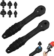 2 in 1 Drill Chuck Ratchet Spanner, 2-in-1 Ratchet Drill Chuck Key Wrench, Multi-Function Clamping for Electric Drills Power Tools (2set)