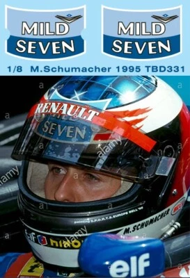 1/8 Decals for MICHAEL SCHUMACHER MISSING HELMET F1 1995 TB DECAL TBD331