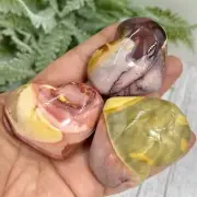 Mookaite Jasper Hearts Australian Gemstone Carved Crystal YOU CHOOSE