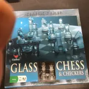 Cardinal Glass Chess & Checkers New