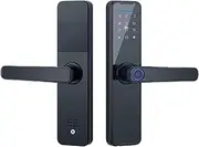 WiFi Smart Digital Electronic Lock Biometric Fingerprint Locks Tuya App Keyless Door Lock Digital Electronic Lock Slimline Design(22x170) Aqiong