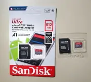 Set Of 2 512GB SanDisk Ultra MicroSD XC I A1 U1 Class 10 HD Cards
