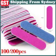 100/200X Nail Mini Files Professional Disposable Double Side Art Pedicure Manicu