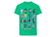 Minecraft Boys Mini Mob T-Shirt (Green) (13-14 Years)