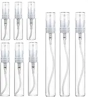 9 Pcs Mini Spray Atomizer Empty Bottles, Portable Mist Plastic Refillable Sample Bottle, Travel Spray Perfume Bottles with Atomizer Pump for Liquid Makeup Tool (3+5+10ml)