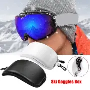 1 PCS Ski Snow Goggle Protector Case Storage Sunglasses Hard Bag White T9P4