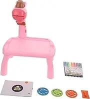 KONTONTY 1Pc Glowing Drawing Table for Funny Projector Art Board Adorable Learning Desk Educational Tool for Imagination Development Pink