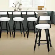 4x ALFORDSON Bar Stools Dining Chair Black White