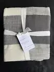 POTTERY BARN BRYCE CHECK FULL / QUEEN DUVET W/ 2 STANDARD SHAMS NEW W/ TAGS