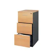 Mantone 3 Drawer Filing Cabinet Storage - Select Beech/Ironstone