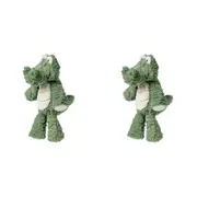 2x Mary Meyer Marshmallow Animal Gator 33cm Soft Stuffed Plush Toy Kids 0+ Green