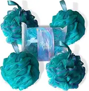 Bath Shower Pouf Large Mesh Sponge Loofah Ball 75g - Body Scrubber Rich Lather - Cleansing and Exfoliating - Ocean Spa (Ocean, 4)