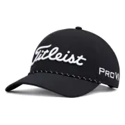 Titleist Tour Breezer Men's Golf Hat NEW Black White Adjustable