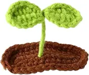 Bean Sprout Hair Clips - Knitted Plant Hair Clip | Knitted Soy Sprout Hair Pin | Bean Sprouts Shaped Cute Little Grass Hairpins | Plant Style Headwear Hair Accessories For Women Girls Kids Toddler
