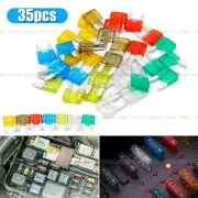 35x Micro Mini Blade Fuses For Auto Vehicle Car Truck 5A 10A 15A 20A 25A 30A