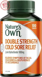 Cold Sore Relief Tablets x100 Double Strength Lip Symptom Support