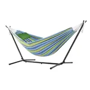 Viver 2.7m Hammock Chair Lounger Bed W/ Stand Steel Frame Carry Bag Cotton Oasis